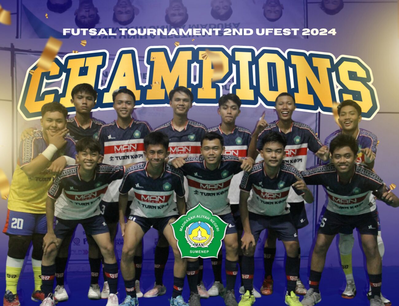 Final Match futsal tournament 2nd Uniba Festival 2024 Berlangsung Menegangkan, MAN 1 Sumenep Berhasil Bawa Gelar Juara