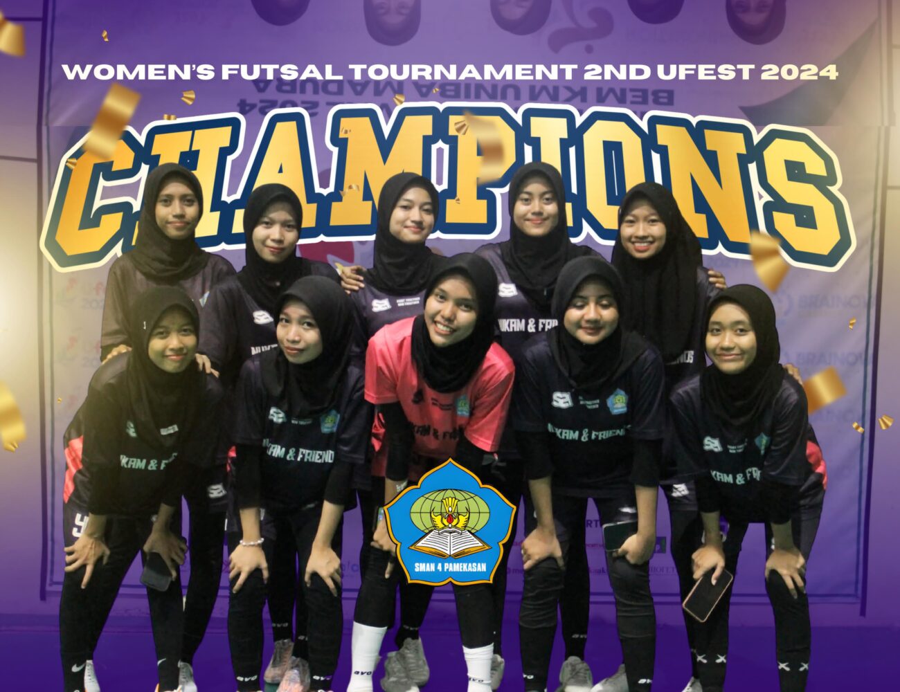 SMAN 4 Pamekasan Keluar Sebagai Juara Pada Woman's Futsal Tournament 2nd Uniba Festival 2024