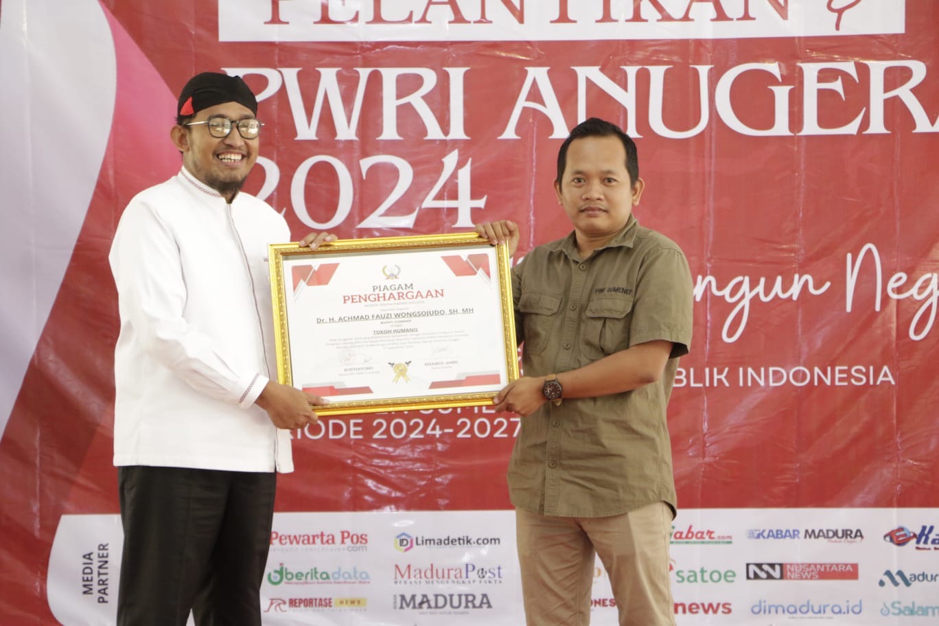 PWRI Anugerah 2024, Bupati Sumenep Dinobatkan Sebagai Tokoh Humanis