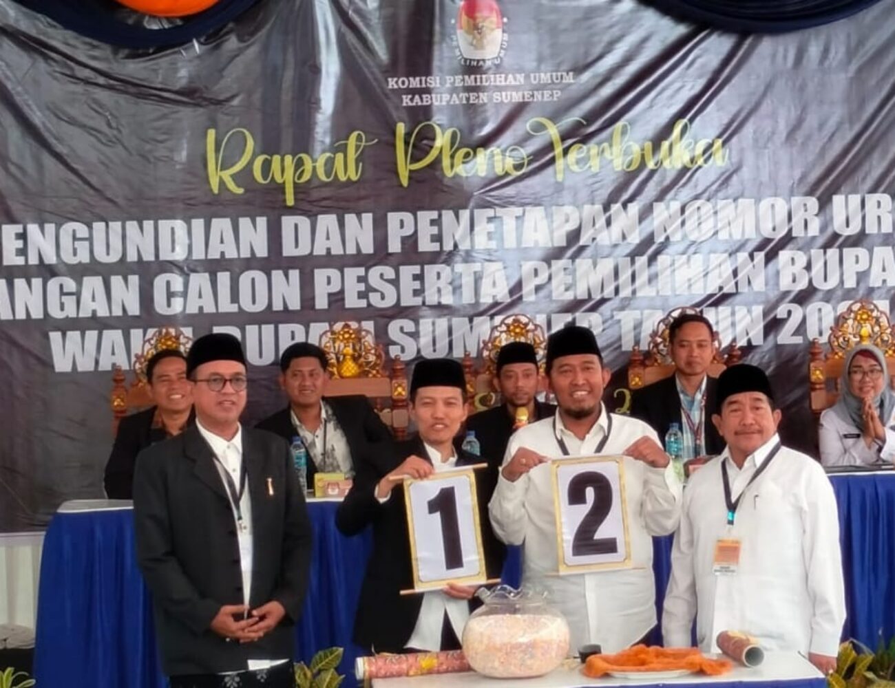 KPU Sumenep Tetapkan Nomor Urut Paslon Pada Pilkada 2024